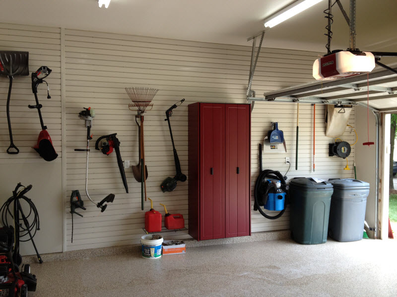 Shrewsbury - Slatwall and a Garage Storage Cabinet